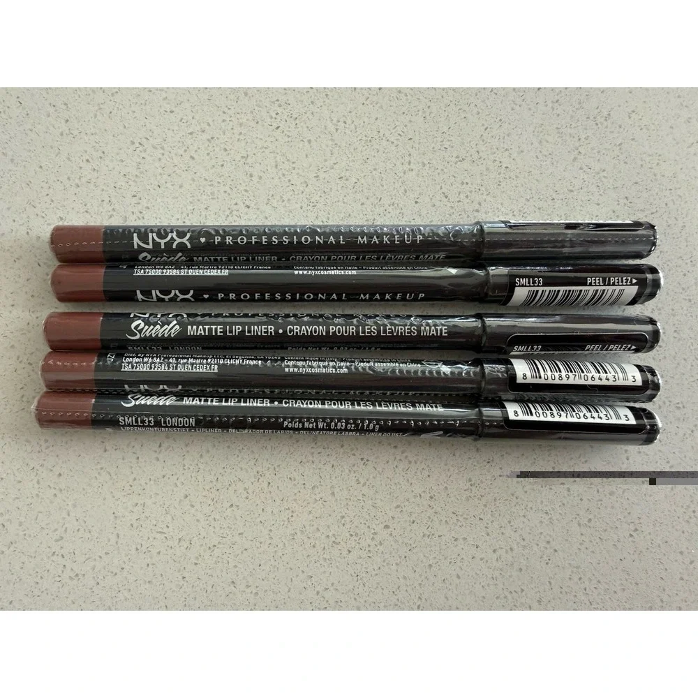 NYX Professional Makeup Suede Matte Lip Liner SMLL33 London Lot of 5 New Sealed